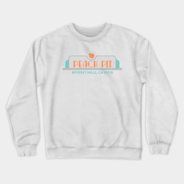 Peach Pit (Beverly Hills, 90210) Crewneck Sweatshirt by fandemonium